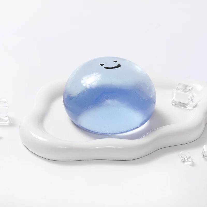 100g Crystal Blue Smile Face Magic Ball Taba Squishy - Image 4