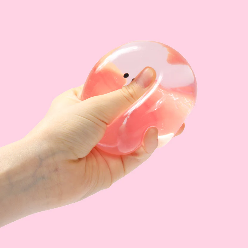 100g Crystal Pink Smile Face Magic Ball Taba Squishy - Image 2