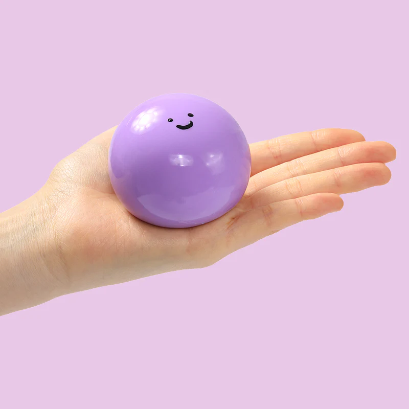 100g Purple Smile Ball Taba Squishy - Image 3