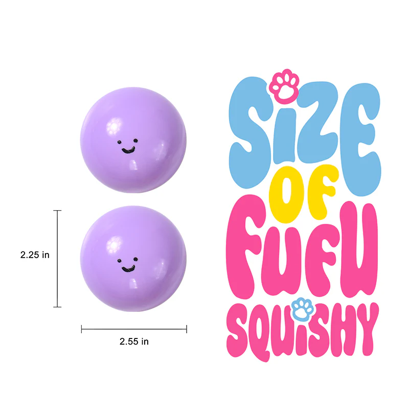100g Purple Smile Ball Taba Squishy - Image 5
