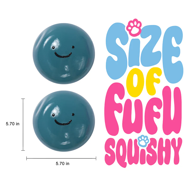 1600g Crystal Teal Smile Ball Taba Squishy - Image 5