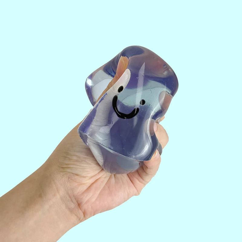 170g Crystal Blue Smile Ice Cube Taba Squishy - Image 2