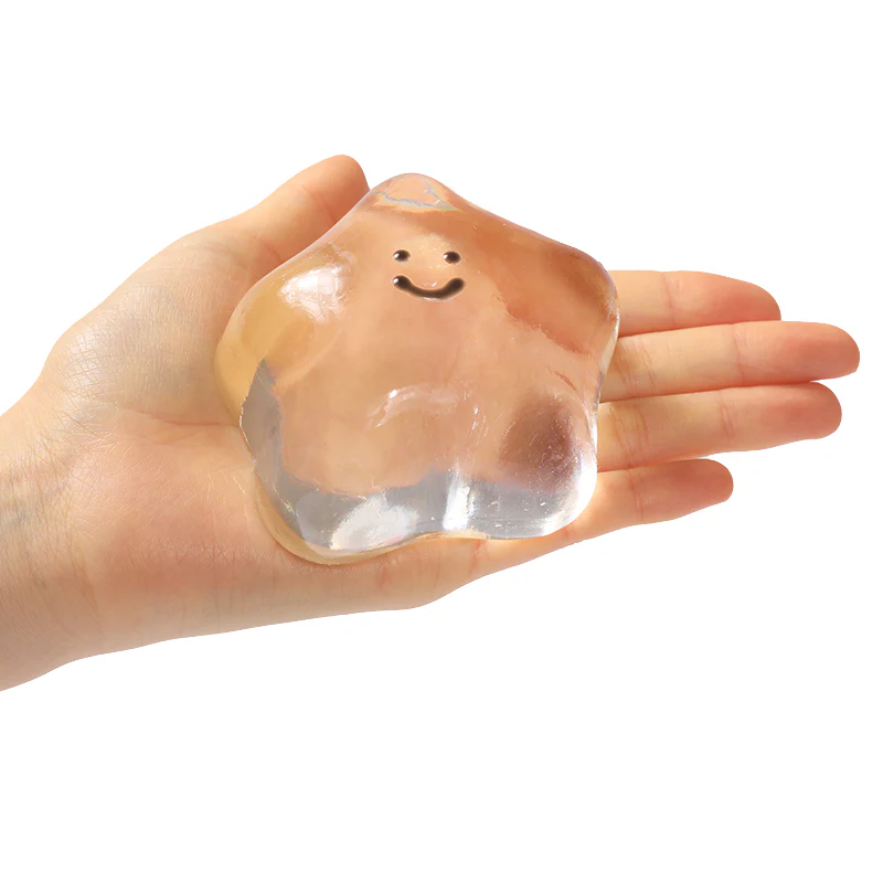 180g Crystal Clear Transparent Smiley Star Taba Squishy - Image 3