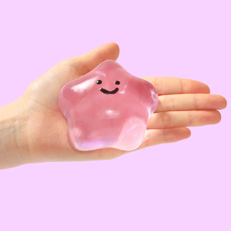 180g Crystal Purple Transparent Smiley Star Taba Squishy - Image 3