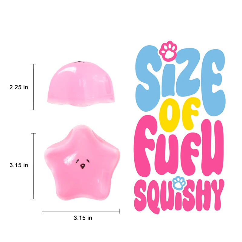 180g Pink Transparent Gudetama Star Taba Squishy - Image 5