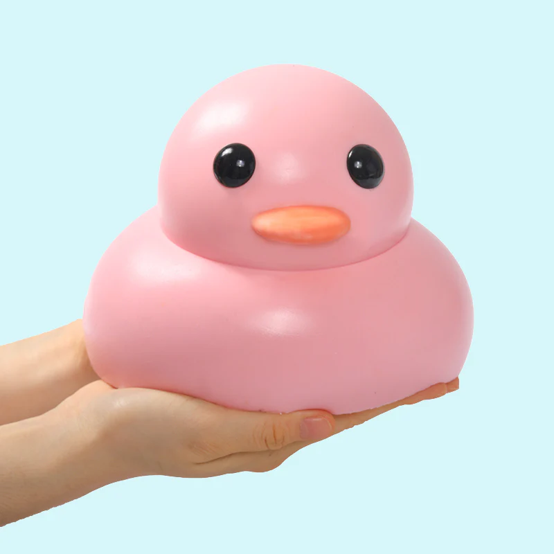 2100g Giant Rubber Pink Duck Taba Squishy - Image 3