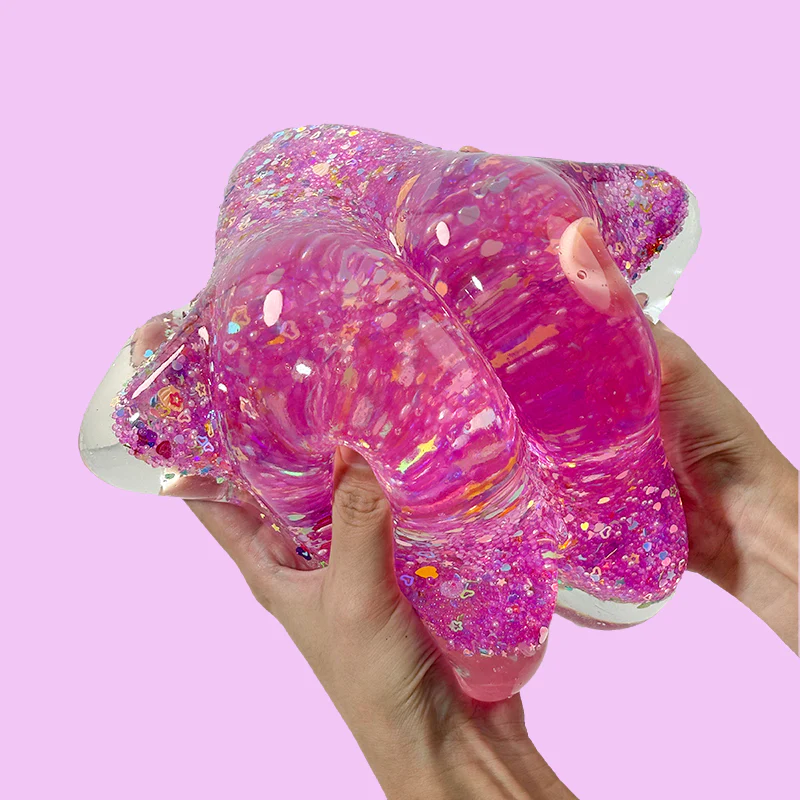 2100g Sparkling Purple Patrick Star Taba Squishy - Image 2