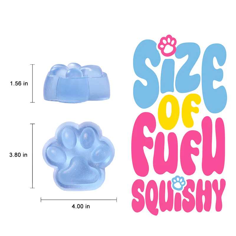 230g Crytal Blue Big Paw Taba Squishy - Image 5