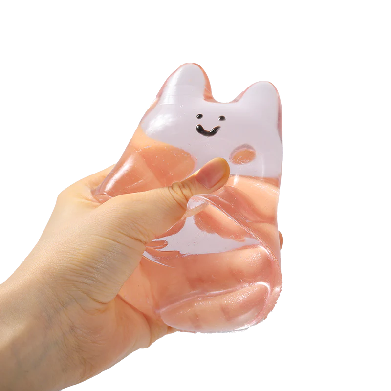 250g Crystal Pink Smile Bunny Taba Squishy - Image 2
