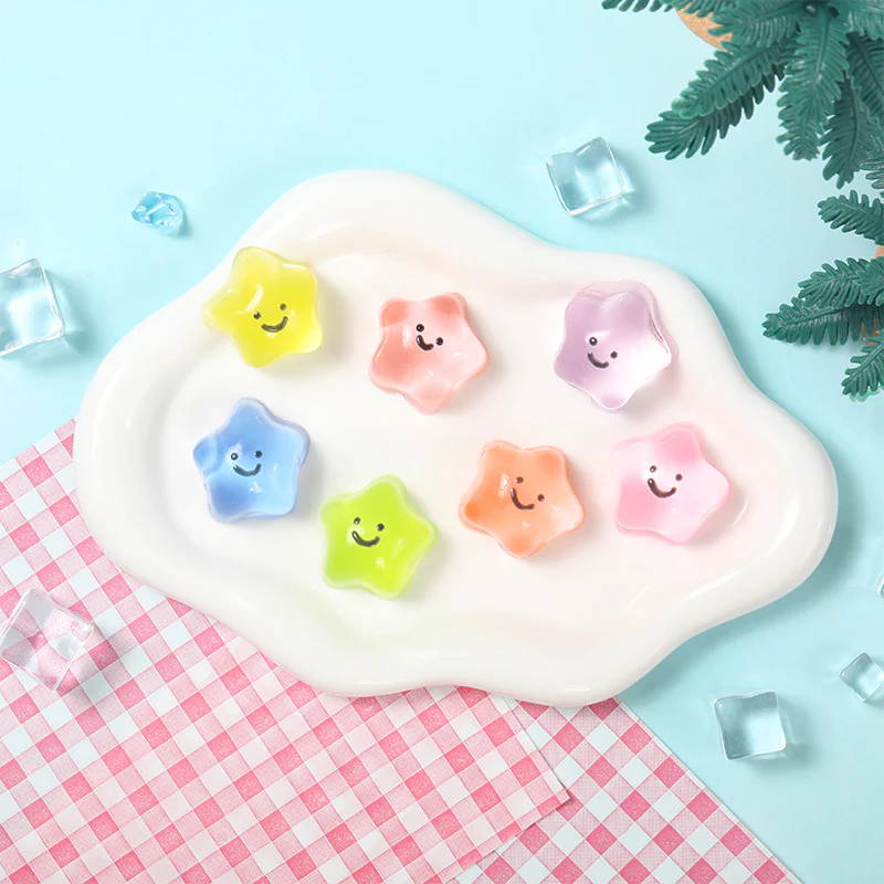 7PC mini Rainbow Crystal Star Taba Squishy - Image 4