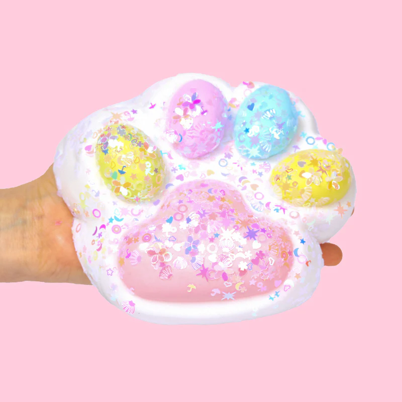 800g Super Large Rainbow Color Cat Paw Taba Squishy - Image 3