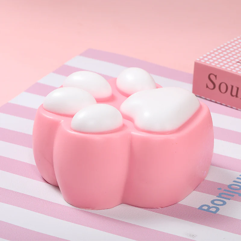 800g Super Large White Pink Cat Paw Taba Squishy - Image 4