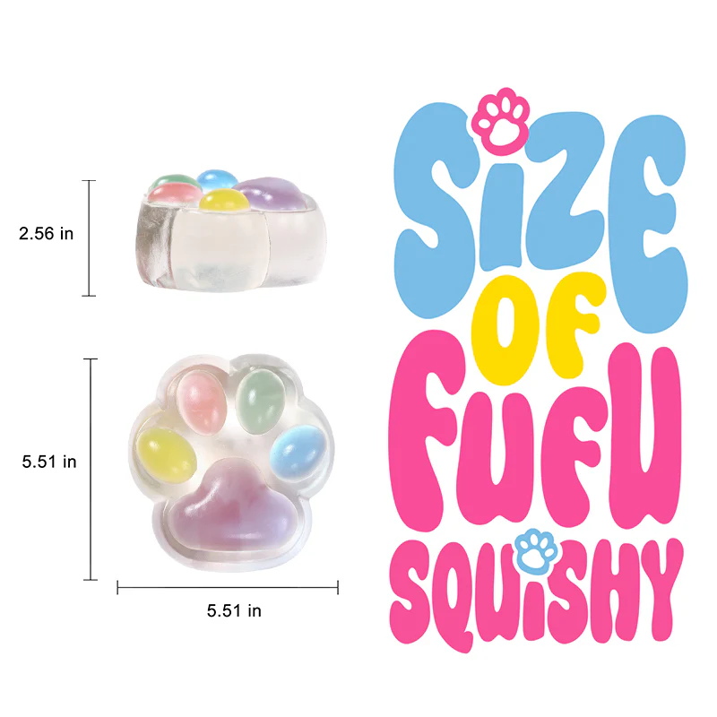 800g Super Rainbow Crystal Cat Paw Taba Squishy - Image 5