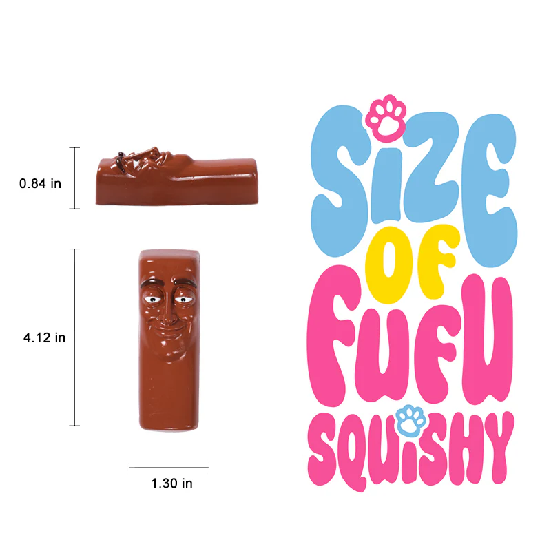 80g Dark Brown Tung Tung Sahur Taba Squishy - Image 5