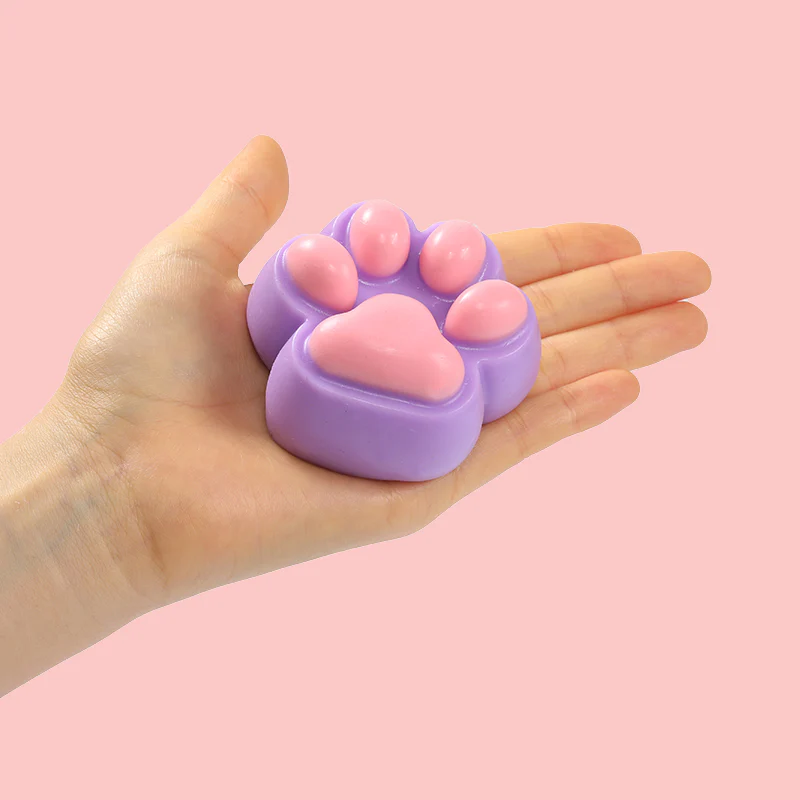 Purple Pink Cat Paw Taba Squishy - Image 3