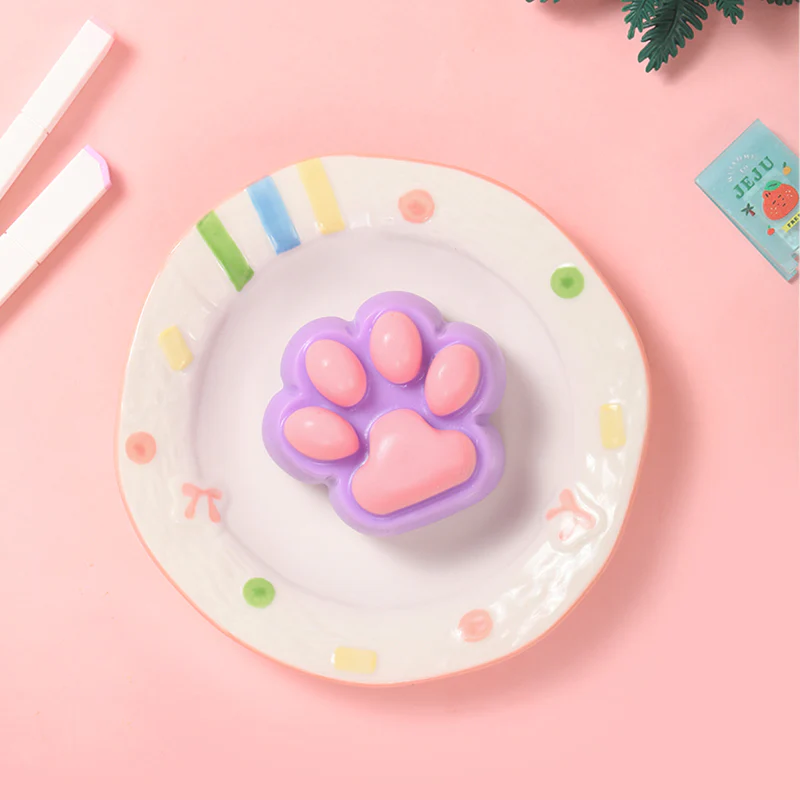 Purple Pink Cat Paw Taba Squishy - Image 4