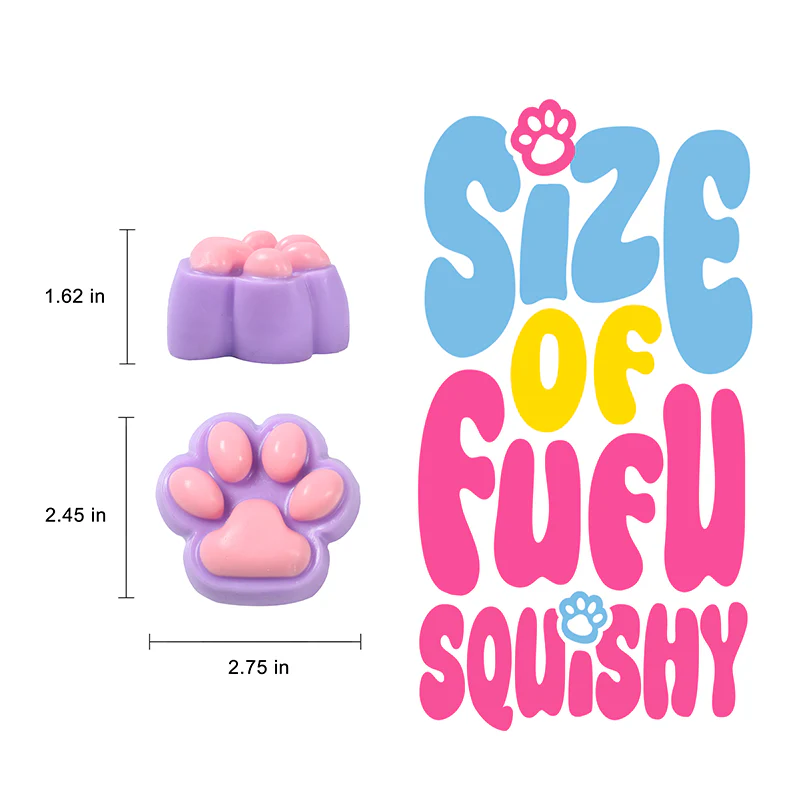 Purple Pink Cat Paw Taba Squishy - Image 5