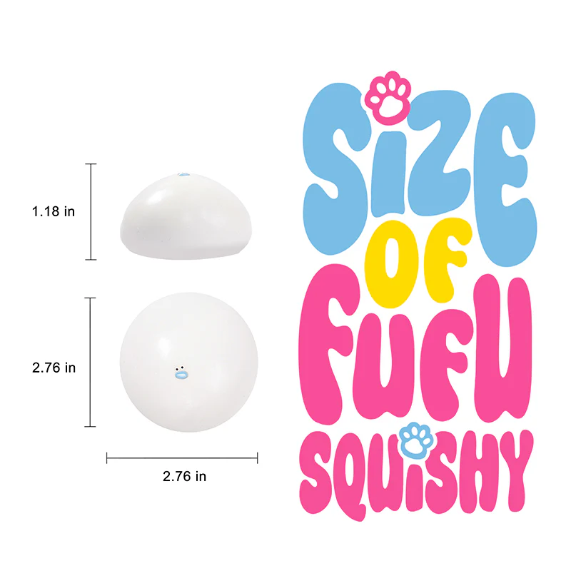 Emoji White Mochi Taba Squishy - Image 5