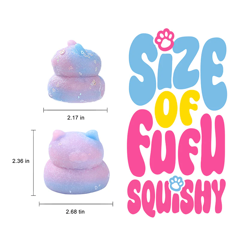 Pink Blue Fat Cat Squishy - Image 5