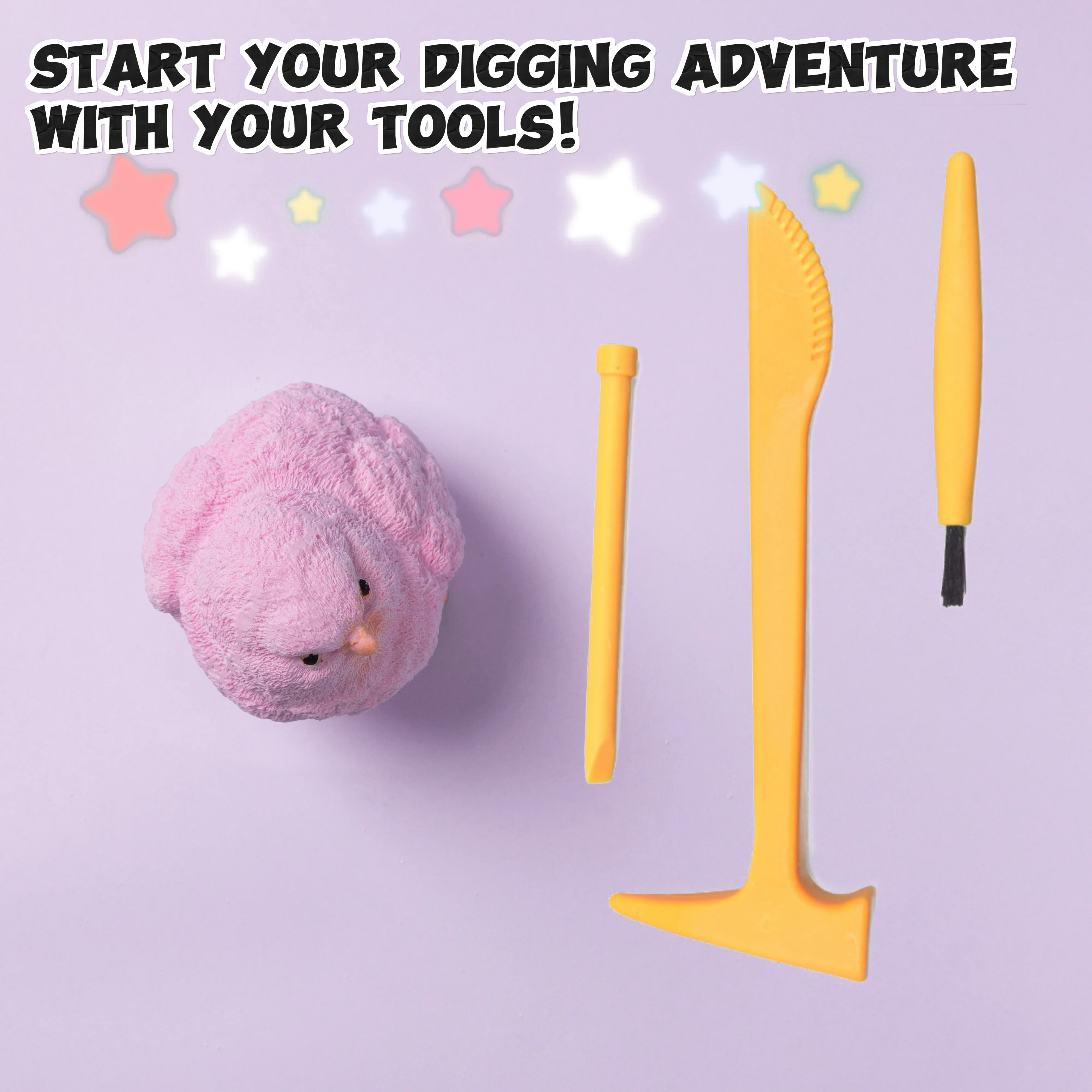 FUFUSQUISHY Pink Realistic Chicken Squishy Dig Kit - Image 4