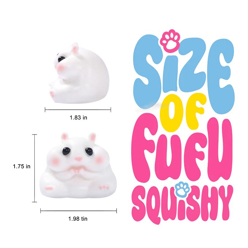65g White Hamster Squishy - Image 5
