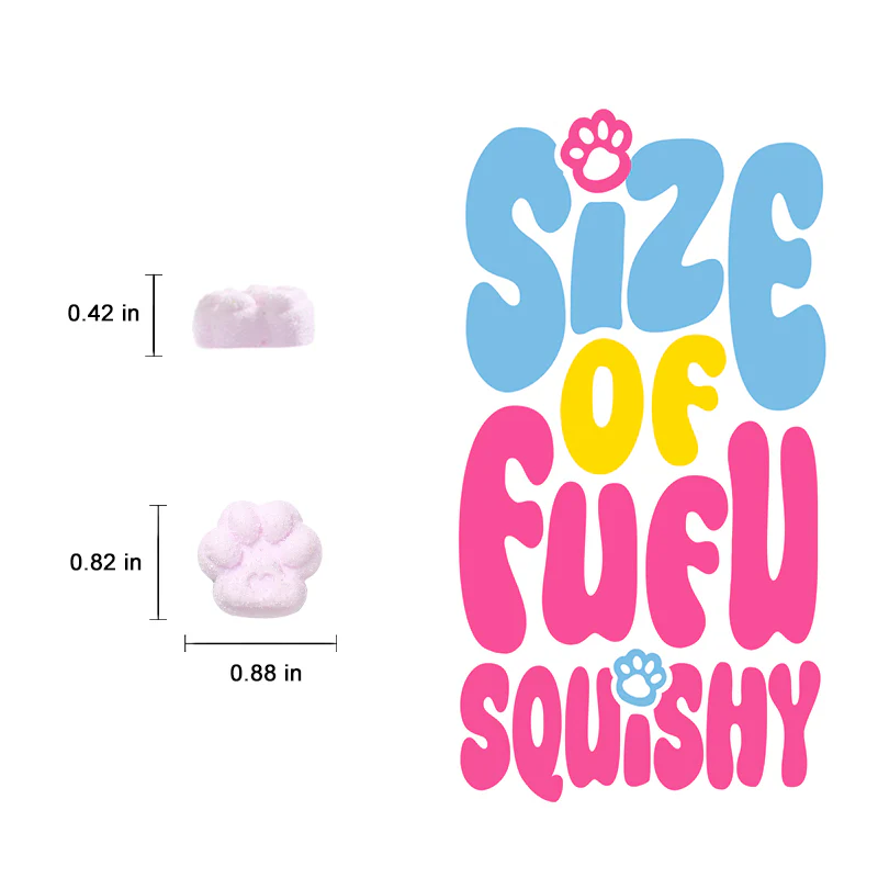 6pc Small Mini Cat Paw Taba Squishy - Image 5