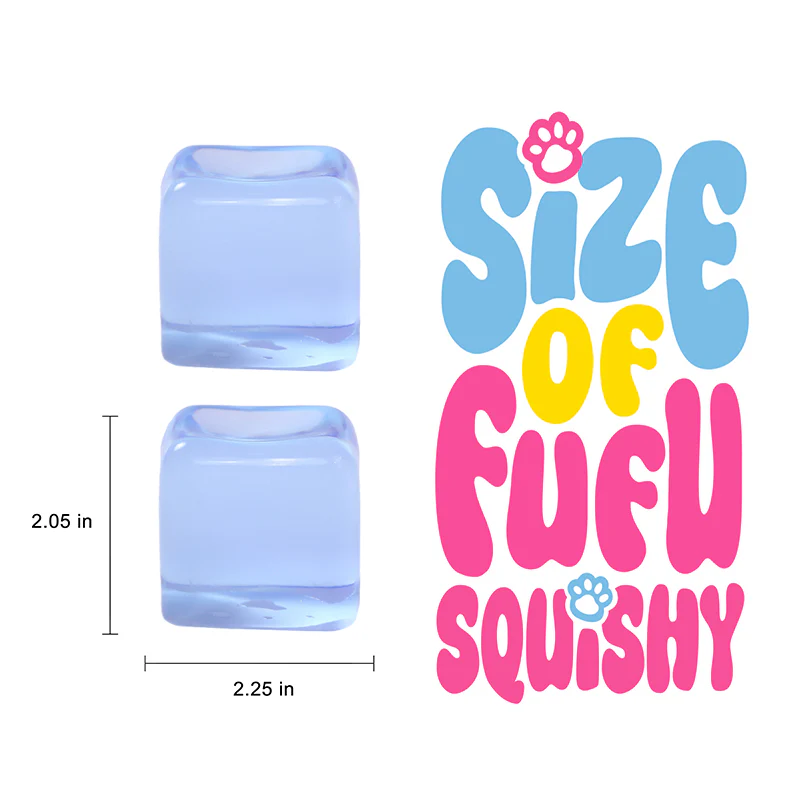 170g Crystal Blue Ice Cube Taba Squishy - Image 5