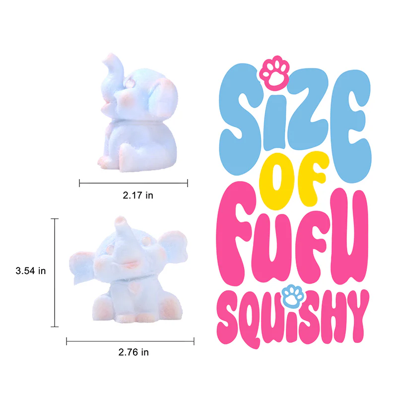 Blue and Pink Large Elephant Squishy - Image 5