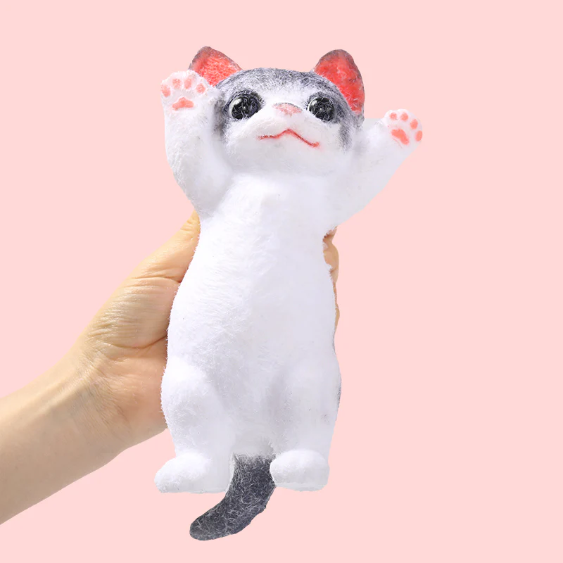Gray Cheer Kitty Taba Squishy - Image 3