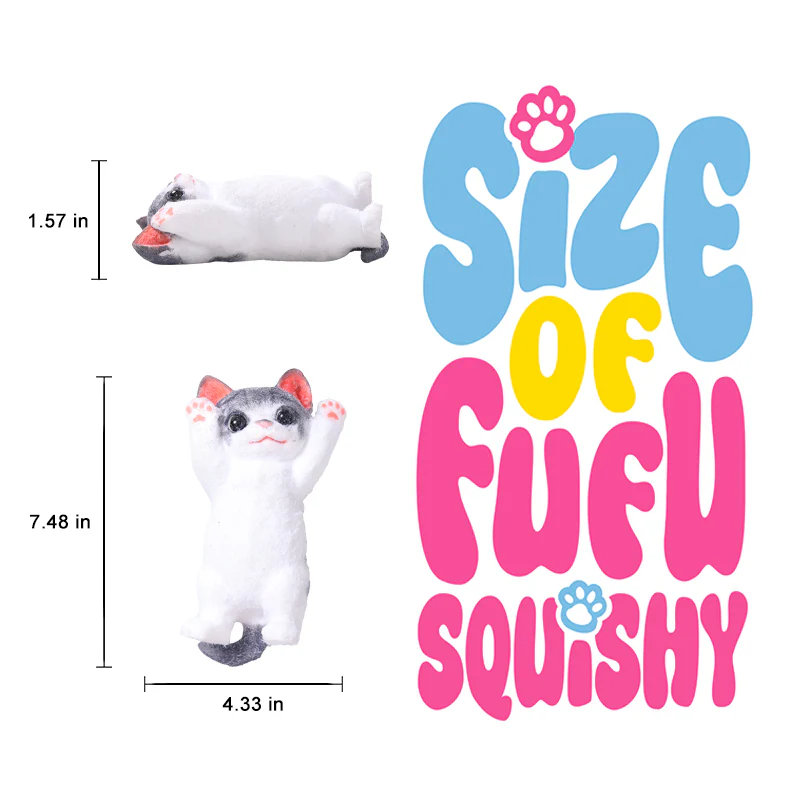 Gray Cheer Kitty Taba Squishy - Image 5