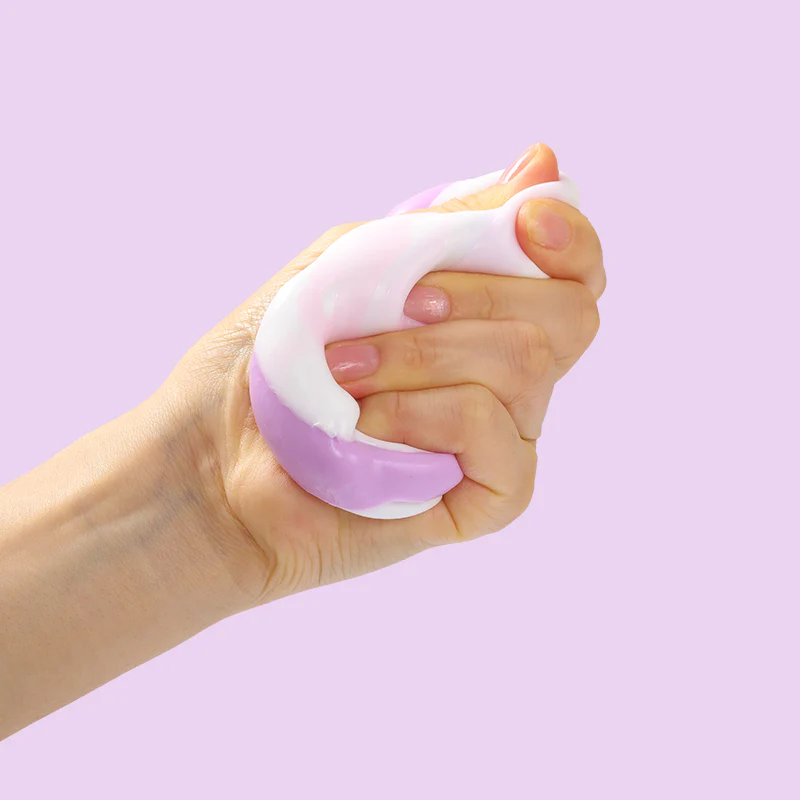 Pink and Purple Macaron Swirled Taiyaki Taba Squishy - Image 2