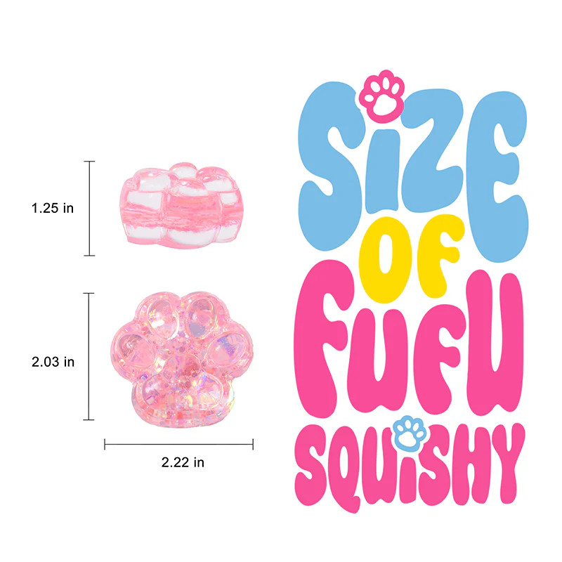 Pink Sparkling Paw Taba Squishy - Image 5
