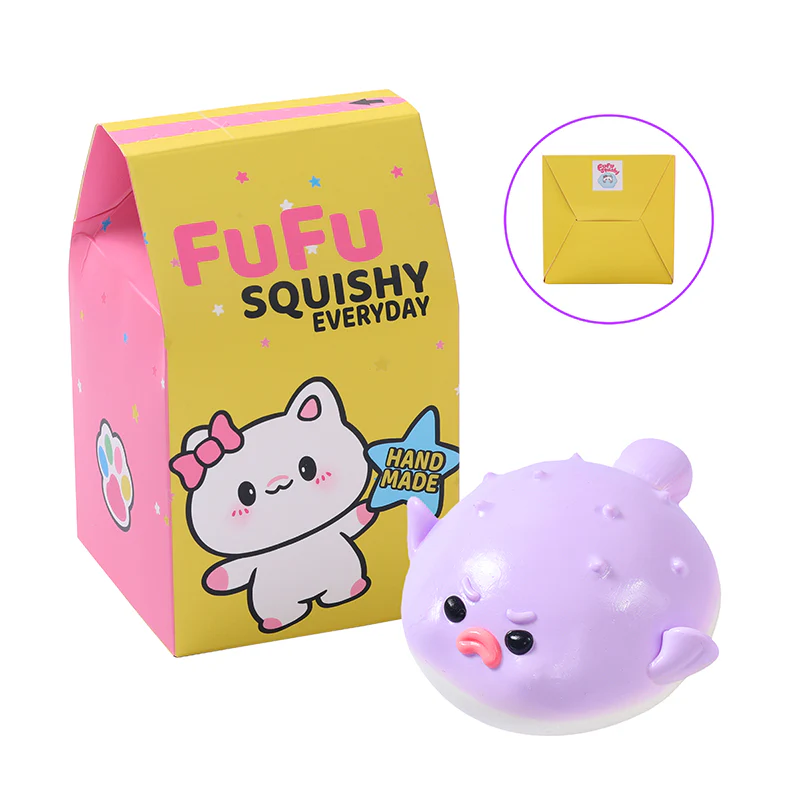 120g Purple Pufferfish Taba Squishy - Image 6