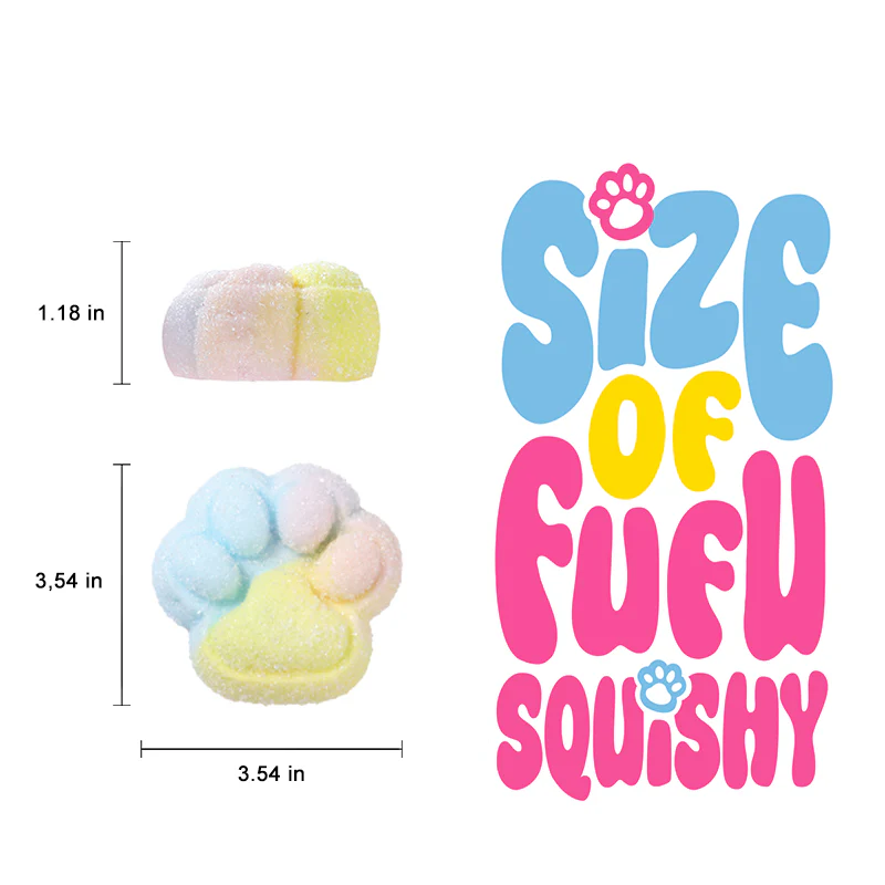 Tri-Color Cat Paw Squishy - Image 5