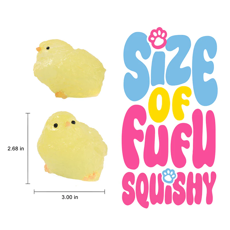 130g Yellow Crystal Chicken Taba Squishy - Image 5